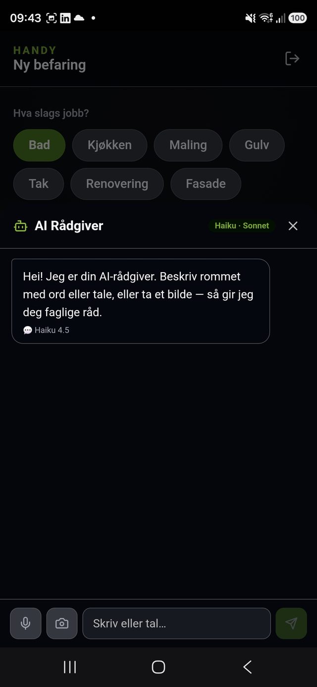 AI-rådgiver som gir faglige råd på befaring